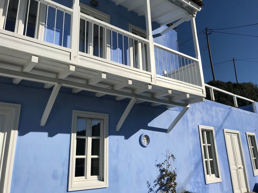 skopelos architecture blue moon atheato