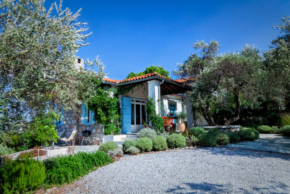 skopelos architecture villa stone